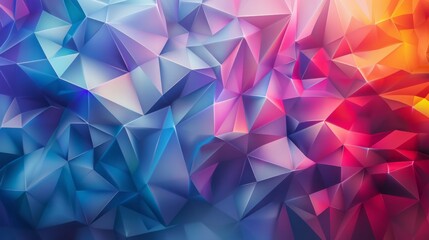 Obraz premium Abstract Polygonal Design with Vibrant Gradient