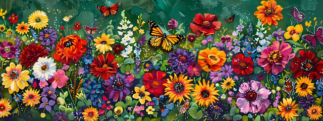Floral Radiance: Summer's Bloom
