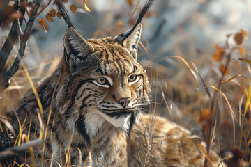 Obraz premium Lynx animal in the wild