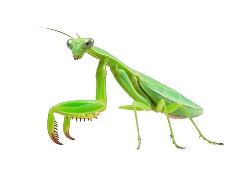 Praying mantis isolated on transparent background, transparency image, removed background