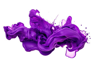 Lilac liquid wave water isolated on transparent background, transparency image, removed background