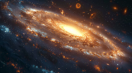 Milky way galaxy, cluster of stars in deep space. Science fiction art. Elements of this image...