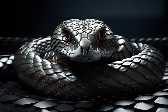 a snake wrapped around a surface