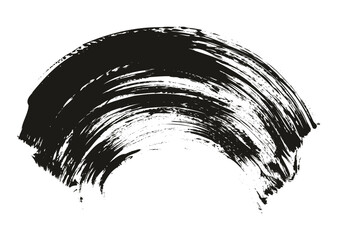 Hand Drawn Flat Fan Brush Thin Curved Background High Detail Abstract Vector Background Set 