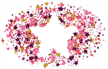confetti, hearts, stars for promotions and events . party, diary, decorate, event. Vector illustration.