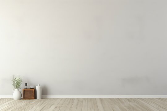 White wall with room for customized mock up content