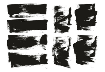 Hand Drawn Flat Sponge Regular Artist Brush Long & Short Background Mix High Detail Abstract Vector Background Mix Set 