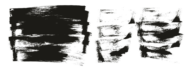 Hand Drawn Flat Sponge Regular Artist Brush Long & Short Background Mix High Detail Abstract Vector Background Mix Set 