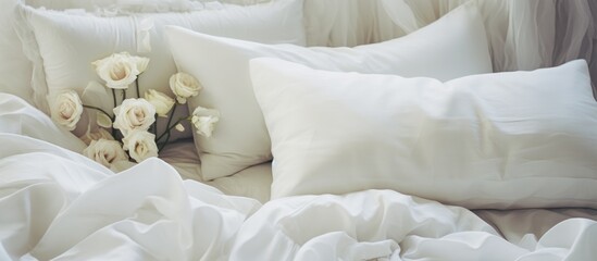 White Cushions on White Bedding
