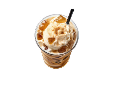 Root Beer Float isolated on transparent background, transparency image, removed background