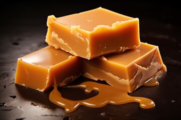 A piece of old-fashioned butterscotch candy
