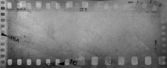 Film negatives frames grey background - 755930050