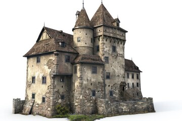 Fototapeta na wymiar castle on a white background