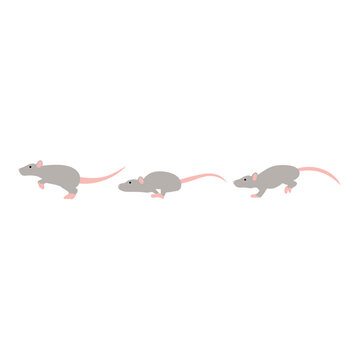illustration of a mouse running