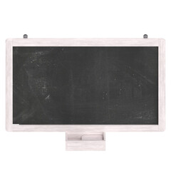 Obraz premium 3D rendering illustration of a wall mounted chalkboard
