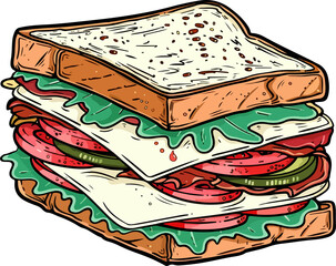 sandwich design illustration