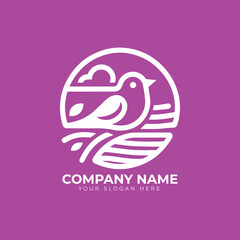 Bird logo design vector
