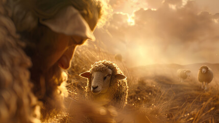 Jesus Christ is a shepherd looking for the lost sheep.