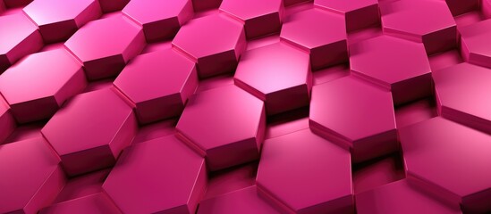 of Hexagonal Pattern in Pink Color