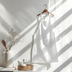 White Kitchen Apron Mockup