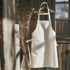 White Kitchen Apron Mockup