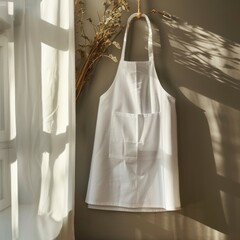 White Kitchen Apron Mockup
