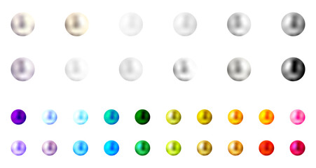  Pearl beads set. Collection of white pearl beads and colorful pearls - 755935667