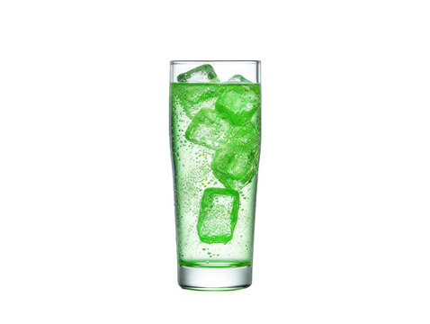 Lime fresh drink cocktail isolated on transparent background, transparency image, removed background