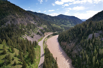 Fototapeta premium blind canyon on the snake river and US highway 26, wyoming