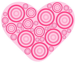 Pink heart, simple icon. Vector illustration.	
