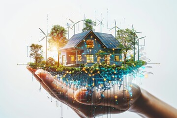 Navigating Urban Spaces: The Role of Renewable Power and Energy Efficiency in Modern Urban Design and Compact Living Solutions - obrazy, fototapety, plakaty