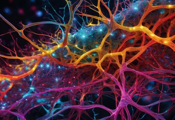 abstraction, nervous, network, neurons, nerve cell, abstract, anatomy, mind, biology, creativity, science,image, illustration, multicolored, neurology, medical, system, nerve, medicine, complex