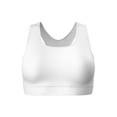 An image of a White Women's Fitness Top isolated on a white background