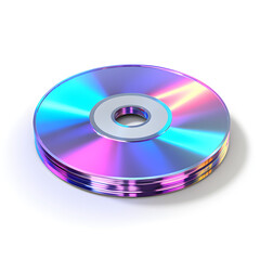 Holographic effect of a Compact Disc-Recordable (CD-R) on a white background