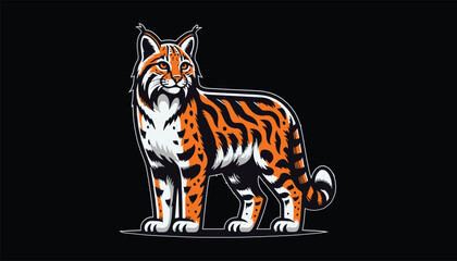 Bobcat, wildcat, cat logo design, bobcat mascot logo, wildcat mascot design logo, cat mascot logo design  - obrazy, fototapety, plakaty