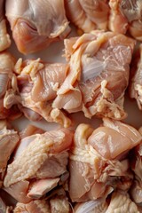 A close up of raw chicken on a plate. Suitable for food industry.