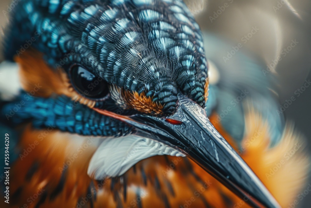 Poster a detailed view of a bird with an exceptionally long beak. suitable for nature and wildlife themes.