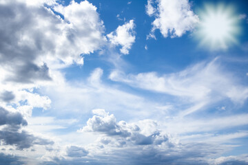 A beautiful sky clouds in nature in an atmosphere of clean air