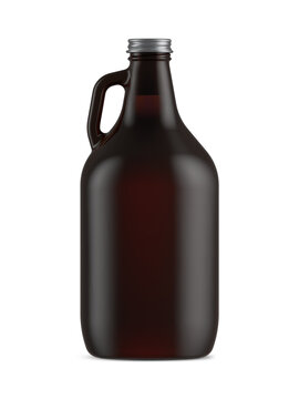 a image of a Beer Bottle type growler in a white background