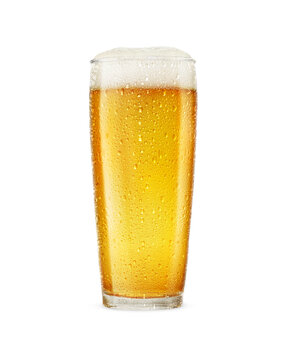 a image of a beer glass isolated on a white background