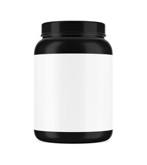 a image of a Protein Jar white label isolated on a white background