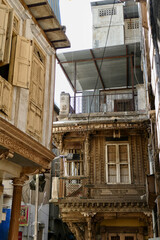 Fototapeta na wymiar Alleyway in the old town of Ahmedabad, India