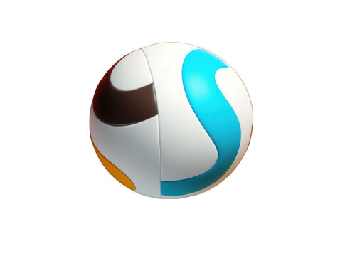 Volleyball isolated on transparent background, transparency image, removed background