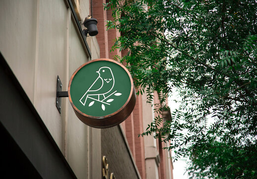 Sign With Frame Mockup
