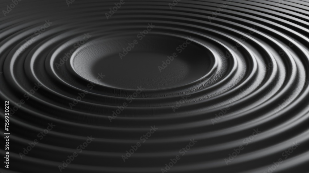Aufkleber A black and white photo of a circular object. Suitable for various design projects.