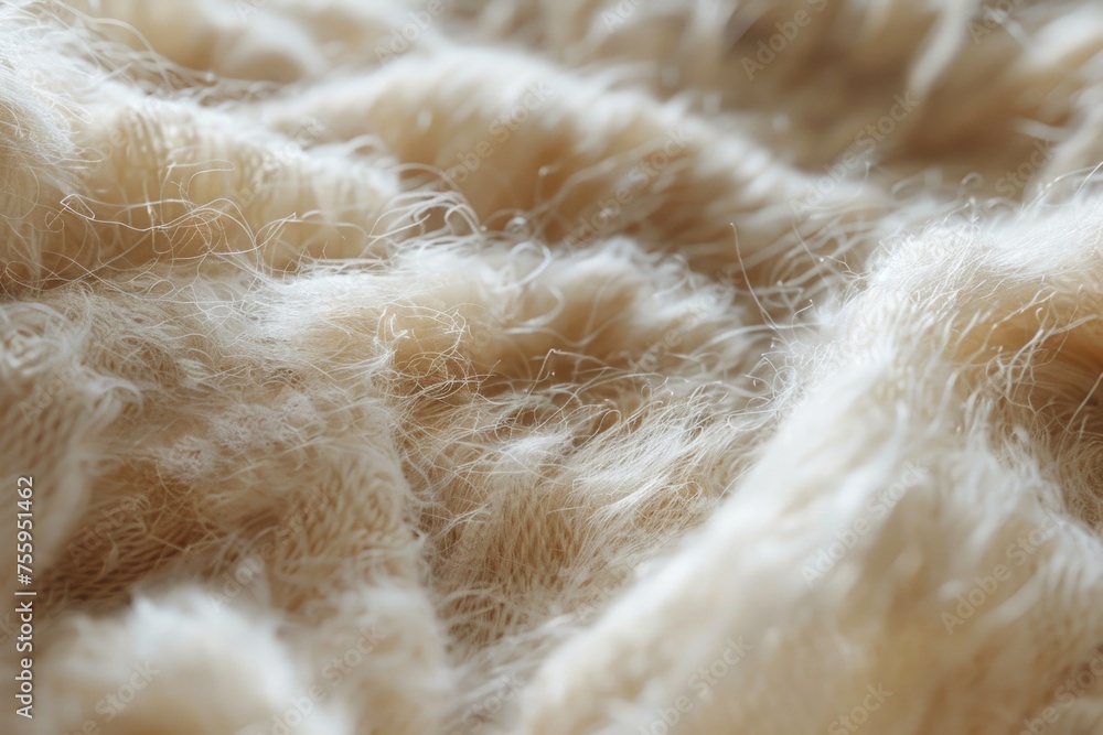 Poster Close up of a pile of white wool, versatile for various projects.
