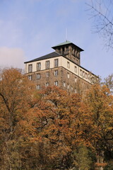 Obraz premium Blick auf Burg Hohnstein in der Sächsischen Schweiz 