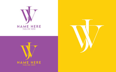 Luxury and Elegant Letter WJ Logo Design. Suitable for Luxury Fashion Brands