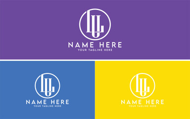 Fototapeta premium Stylish LU Monogram logo design, LU interlocking logo