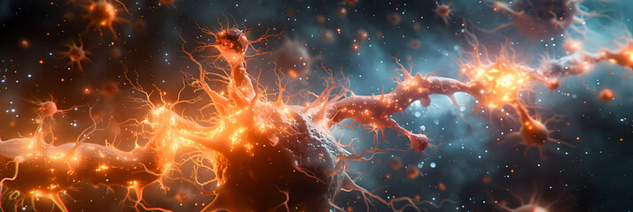 Astrocyte cells illustration,
neron cells